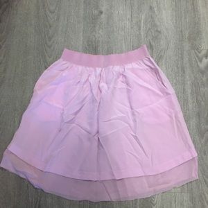Medium Pink Sheer Raw Silk Wilfred Skirt